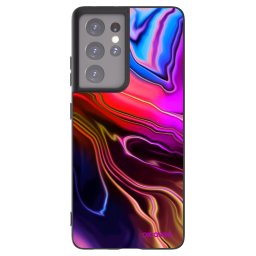 Fekete szilikon tok az alábbi mobiltelefonokra Samsung Galaxy S21 Ultra 5G G998B - Electric