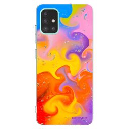 Átlátszó szilikon tok az alábbi mobiltelefonokra Samsung Galaxy M31s - Bubbles