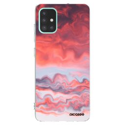 Átlátszó szilikon tok az alábbi mobiltelefonokra Samsung Galaxy M31s - Sunset