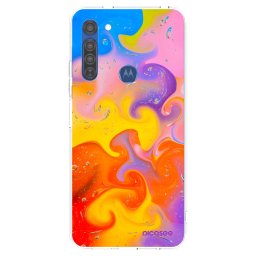 Átlátszó szilikon tok az alábbi mobiltelefonokra Motorola Moto G8 - Bubbles