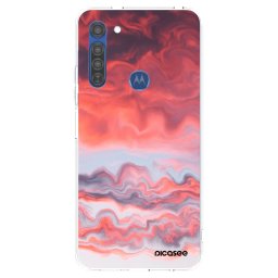 Átlátszó szilikon tok az alábbi mobiltelefonokra Motorola Moto G8 - Sunset