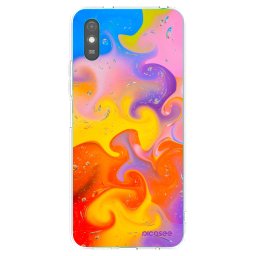 Átlátszó szilikon tok az alábbi mobiltelefonokra Xiaomi Redmi 9AT - Bubbles