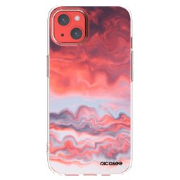 Átlátszó szilikon tok az alábbi mobiltelefonokra Apple iPhone 13 - Sunset
