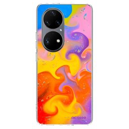 Átlátszó szilikon tok az alábbi mobiltelefonokra Huawei P50 - Bubbles