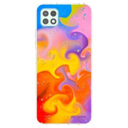 Átlátszó szilikon tok az alábbi mobiltelefonokra Samsung Galaxy A22 A226B 5G - Bubbles