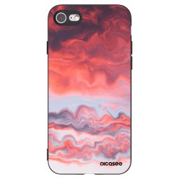 Fekete szilikon tok az alábbi mobiltelefonokra Apple iPhone SE 2022 - Sunset