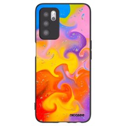 Fekete szilikon tok az alábbi mobiltelefonokra OPPO A16 - Bubbles