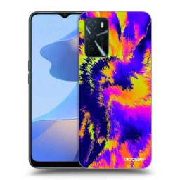 Fekete szilikon tok az alábbi mobiltelefonokra OPPO A16s - Burn