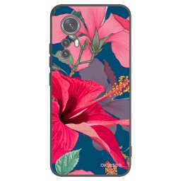 Fekete szilikon tok az alábbi mobiltelefonokra Xiaomi 12X - Hibiscus