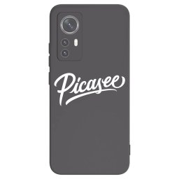 Fekete szilikon tok az alábbi mobiltelefonokra Xiaomi 12X - Picasee - old logo - white