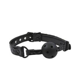 Ns Novelties Sinful Adjustable Vinyl Ball Gag, black szájpecek
