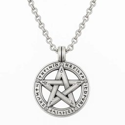 Ezüst színű Odaát pentagram nyaklánc