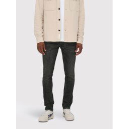 Only & Sons Farmer Loom 22023145 Fekete Slim Fit