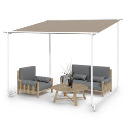 Blumfeldt Nantes, pavilon, napellenző, 3x3m, poliészter, acél váz, UV50+, padlógörgők (GDW8-NantesWheels-LT)