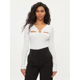 ONLY Blúz Perla 15272748 Fehér Slim Fit