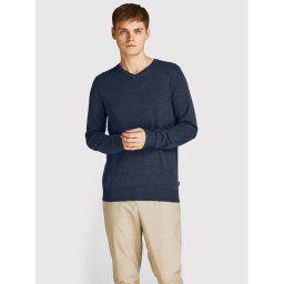 Jack&Jones Sweater Emil 12208365 Sötétkék Regular Fit