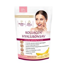 Interherb Kollagén & Hyaluronsav italpor banán-split ízű 403g