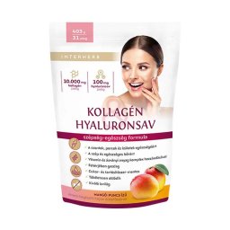 Interherb Kollagén & Hyaluronsav italpor mangó-puncs ízű 403g