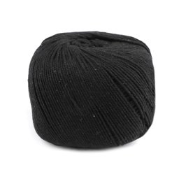 Makramé pamut zsinór, 500g, fekete