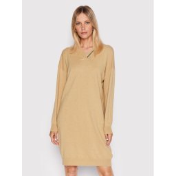 Peserico Kötött ruha S92197F12K Bézs Relaxed Fit