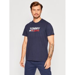 Tommy Jeans Póló Corp Logo DM0DM15379 Sötétkék Regular Fit