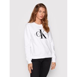Calvin Klein Jeans Pulóver J20J219140 Fehér Regular Fit