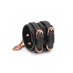 Ns Novelties Bondage Couture Wrist Cuffs Black bokabilincs