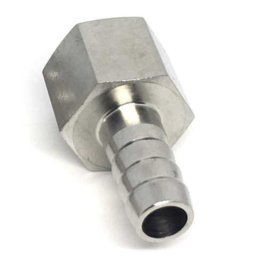 1/8"-os Rozsdamentes Acél Csőcsatlakozó, 8mm-es Csőhöz (4358)