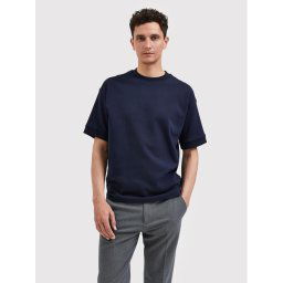 Selected Homme Póló Corton 16085663 Sötétkék Oversize