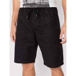 Tom Tailor Denim Szövet rövidnadrág 1031441 Fekete Regular Fit