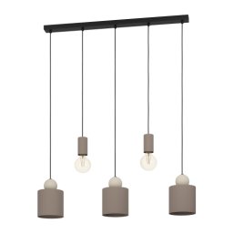 LED lámpa , függeszték , mennyezeti , 5xE27 foglalat , mokka , EGLO , GAZZOLA , 900346