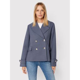 Tommy Hilfiger Átmeneti kabát Blend WW0WW35074 Kék Regular Fit