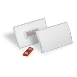 DURABLE Névkitűző, mágnessel, elfordulásgátlóval, 90x54 mm, DURABLE "CLICK FOLD"