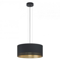 LED lámpa , függeszték , mennyezeti , 55 cm , E27 foglalattal , 3 x 40W , fekete - arany , EGLO , ESTEPERRA , 99274