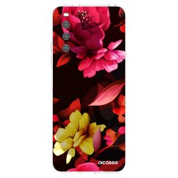 Átlátszó szilikon tok az alábbi mobiltelefonokra Sony Xperia 10 IV 5G - Dark Peonny