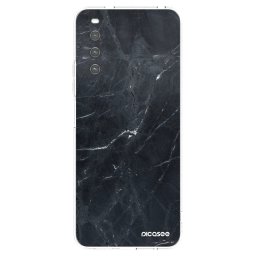 Átlátszó szilikon tok az alábbi mobiltelefonokra Sony Xperia 10 IV 5G - Black marble