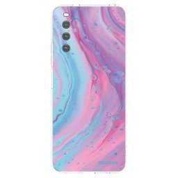 Átlátszó szilikon tok az alábbi mobiltelefonokra Sony Xperia 10 IV 5G - Pink liquid