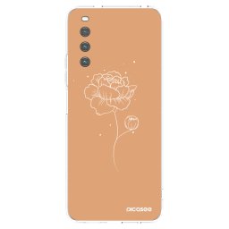 Átlátszó szilikon tok az alábbi mobiltelefonokra Sony Xperia 10 IV 5G - Peonies