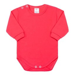 Csecsemő hosszú ujjú body New Baby málna
