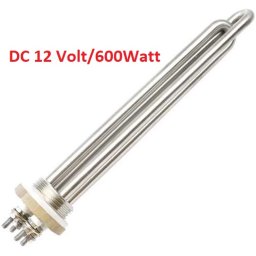 12voltos Dc 600w-os 1"-os Csatlakozású Saválló Fűtőbetét (4364)