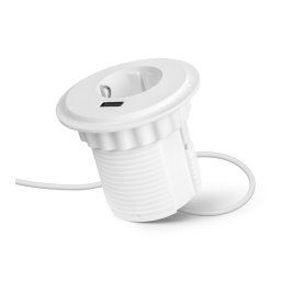 Rejtett - beépíthető konnektor + USB - fehér