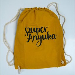 SzuperAnyuka tornazsák, hátizsák mustársárga-fekete