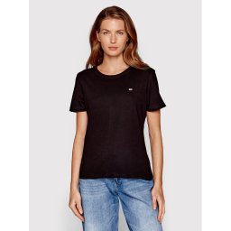 Tommy Jeans Póló Soft Jersey DW0DW14616 Fekete Regular Fit