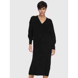ONLY Kötött ruha New Tessa 15236372 Fekete Regular Fit