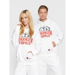Champion Pulóver STRANGER THINGS Unisex 217780 Fehér Regular Fit