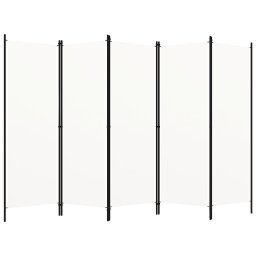 vidaXL fehér 5 paneles paraván 250 x 180 cm
