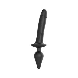Strap-on-me Swith Realistic XXL - 2in1 szilikon dildó (fekete)