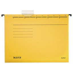 LEITZ Függőmappa, karton, A4, LEITZ "Alpha Standard", sárga