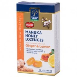 Manuka MGO 400+ mézes cukorka gyömbér és citrom - 65g