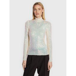 Bruuns Bazaar Blúz Candytuft Hanni BBW3079 Bézs Slim Fit